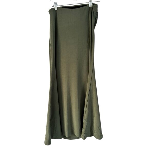 NWT OGL Moss Green Mermaid Maxi Skirt Pull On Women’s Size Small - Picture 5 of 8
